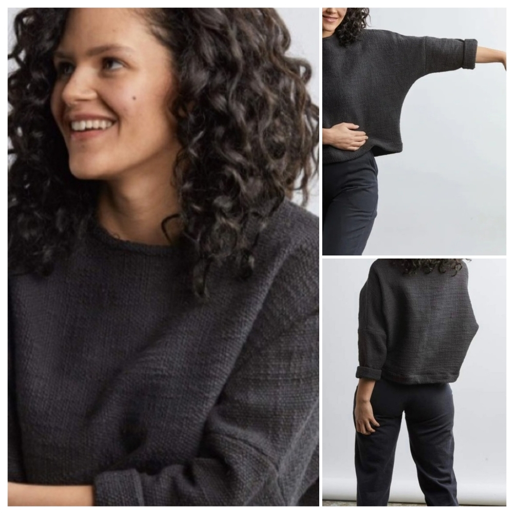 Women's Black Crew Neck Sweater